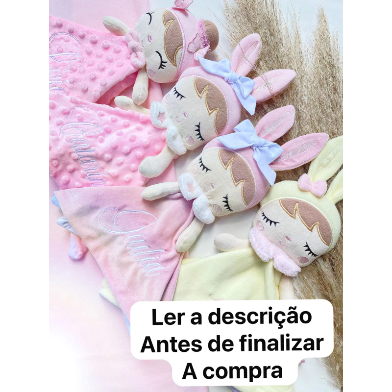 Naninhas Personalizadas com Nome em mantinha bubble / naninha / personalizados / enxoval de bebe
