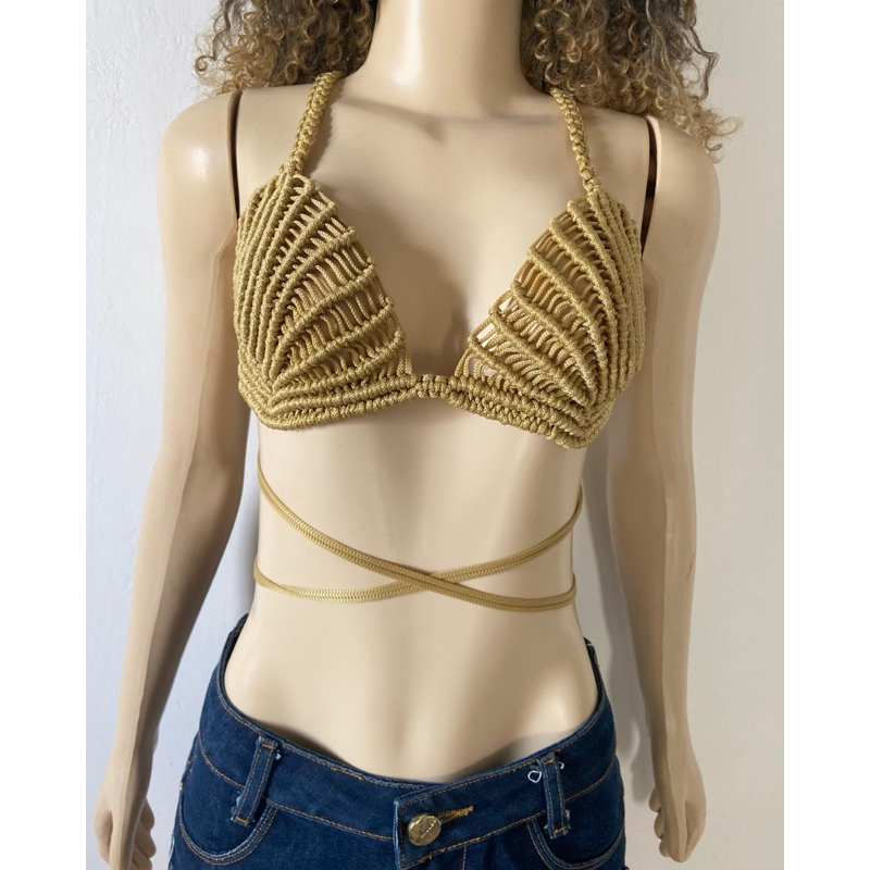 Top Shell - Concha em macrame
