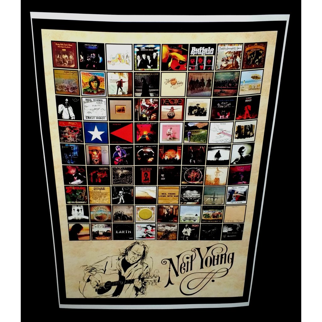 Neil Young  poster cartaz banda imagem vinil  country rock Neil Young