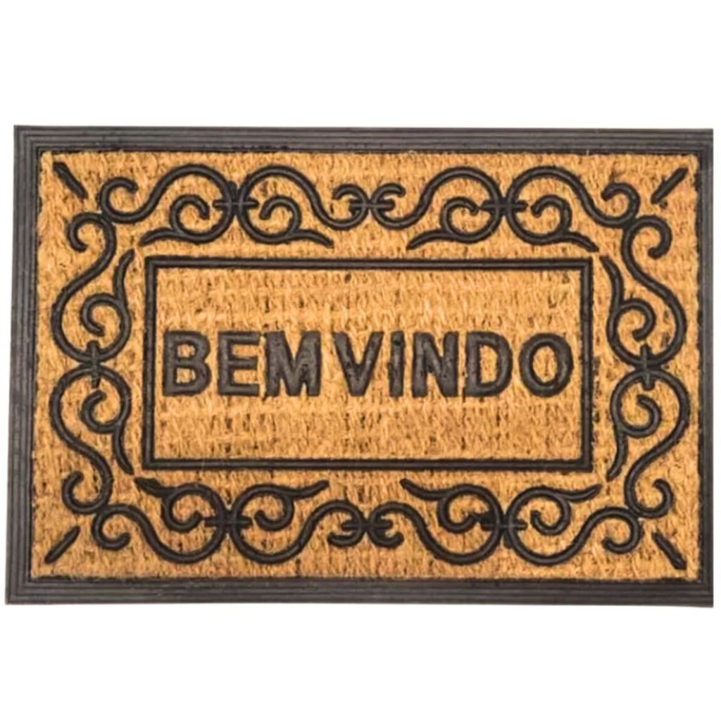 Capacho Porta Entrada 40x60 Tapete Com Base Antiderrapante Emborrachada Casa Escritório