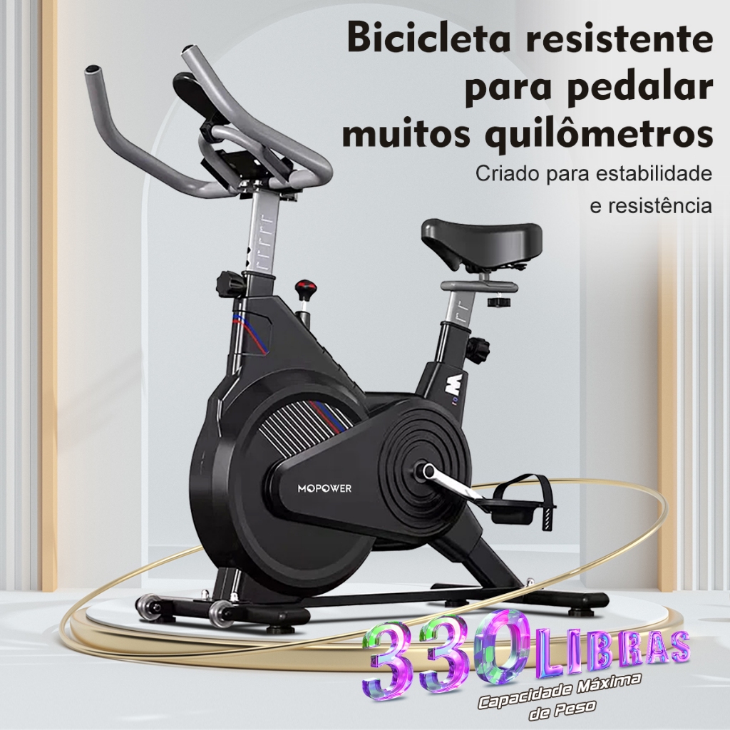 Bicicleta Ergométrica Compacta e Silenciosa - Bike Spinning para Apartamento, 150kg