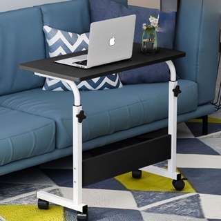 Mesa Ajustável Dobrável Multifuncional – Mesa Lateral para Notebook e Cabeceira com Altura Regulável, Cor Preta em Oferta na Shopee