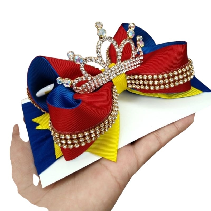 Laço Luxo Com Coroa Branca de Neve - Laço Perfeito em Oferta na Shopee