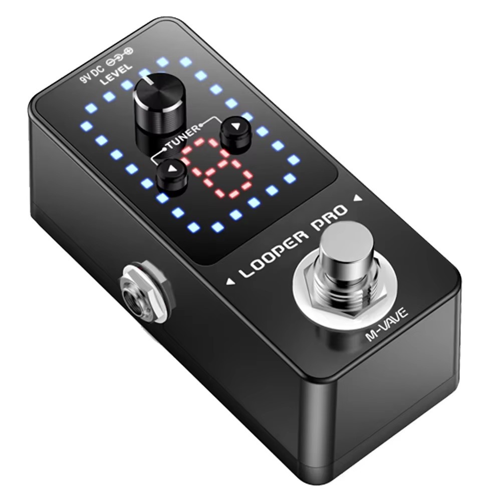 M-VAVE Looper Pro Pedal de guitarra Guitarra Loop Pedal de efeito para guitarra elétrica Overdubs ilimitados Peças