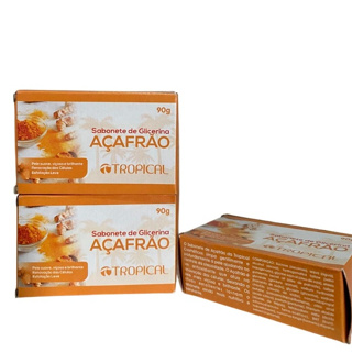 Kit Sabonete Acafrao Tropical em Barra - 3 , 6 ou 12 Unidades em Oferta na Shopee