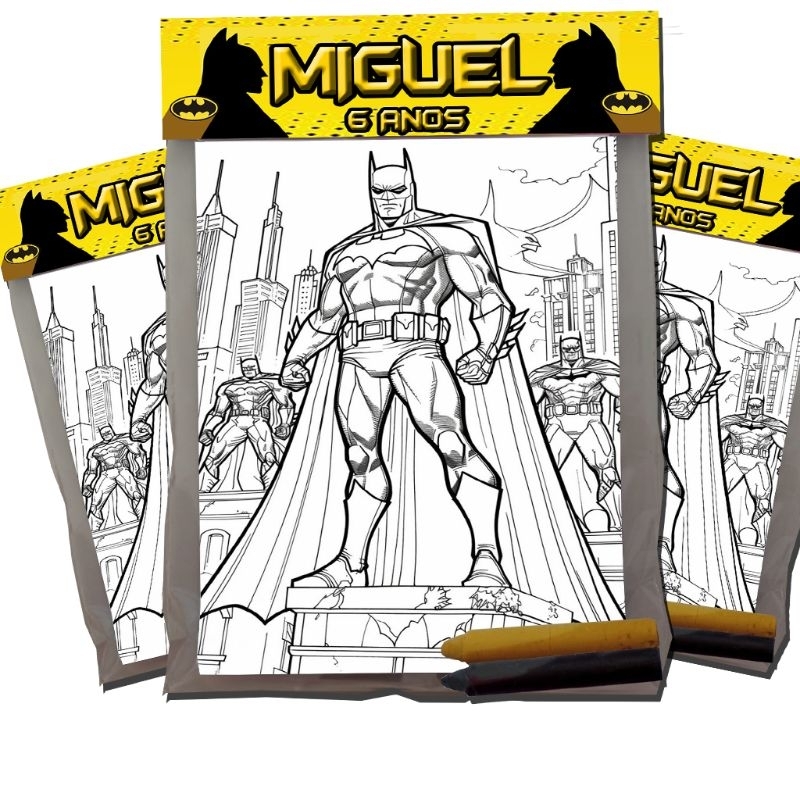 Kit's para colorir Personalizado Festa Infantil Batman Lembrancinhas em Oferta na Shopee
