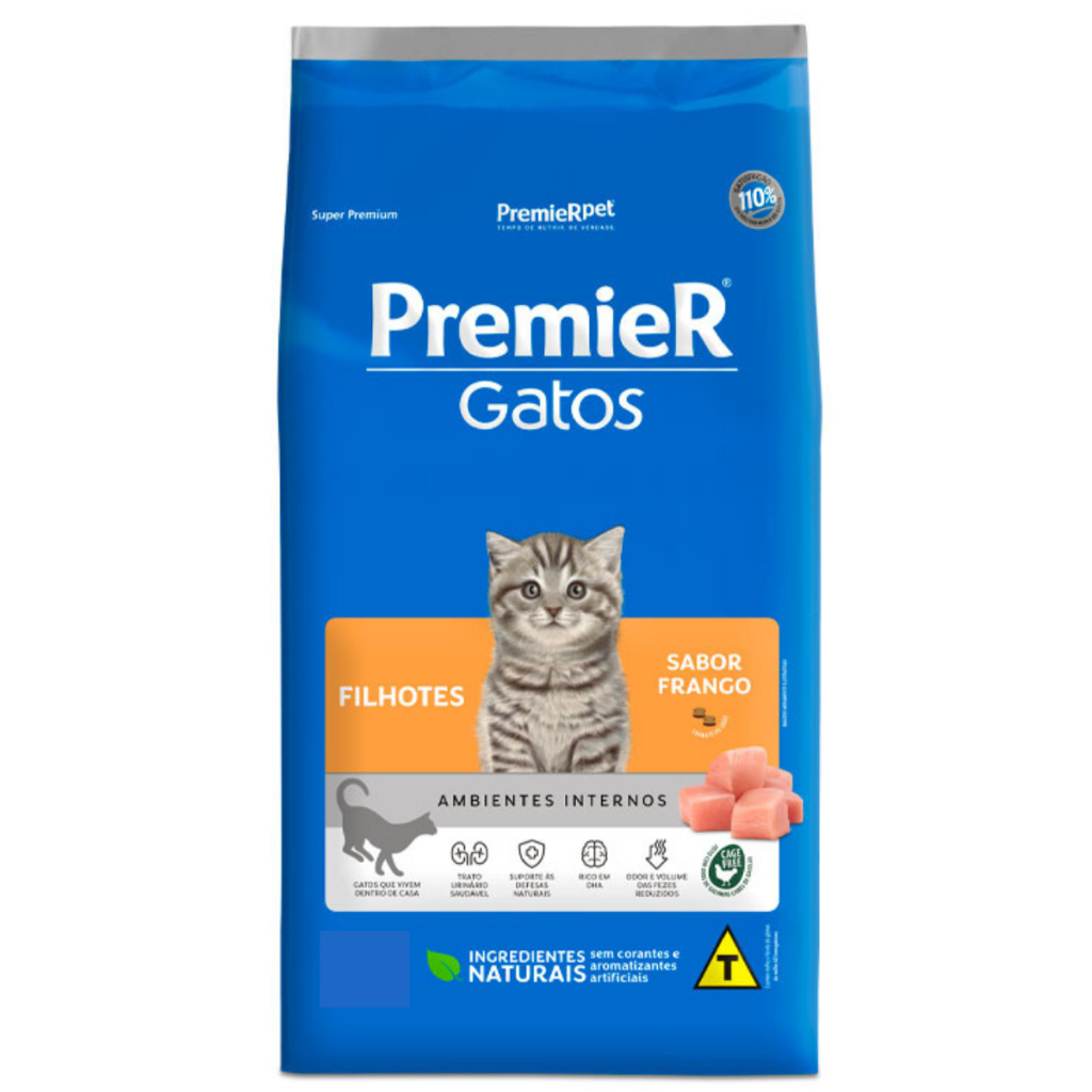 Ração Gato Premier Super Premium Filhotes Frango 7.5kg