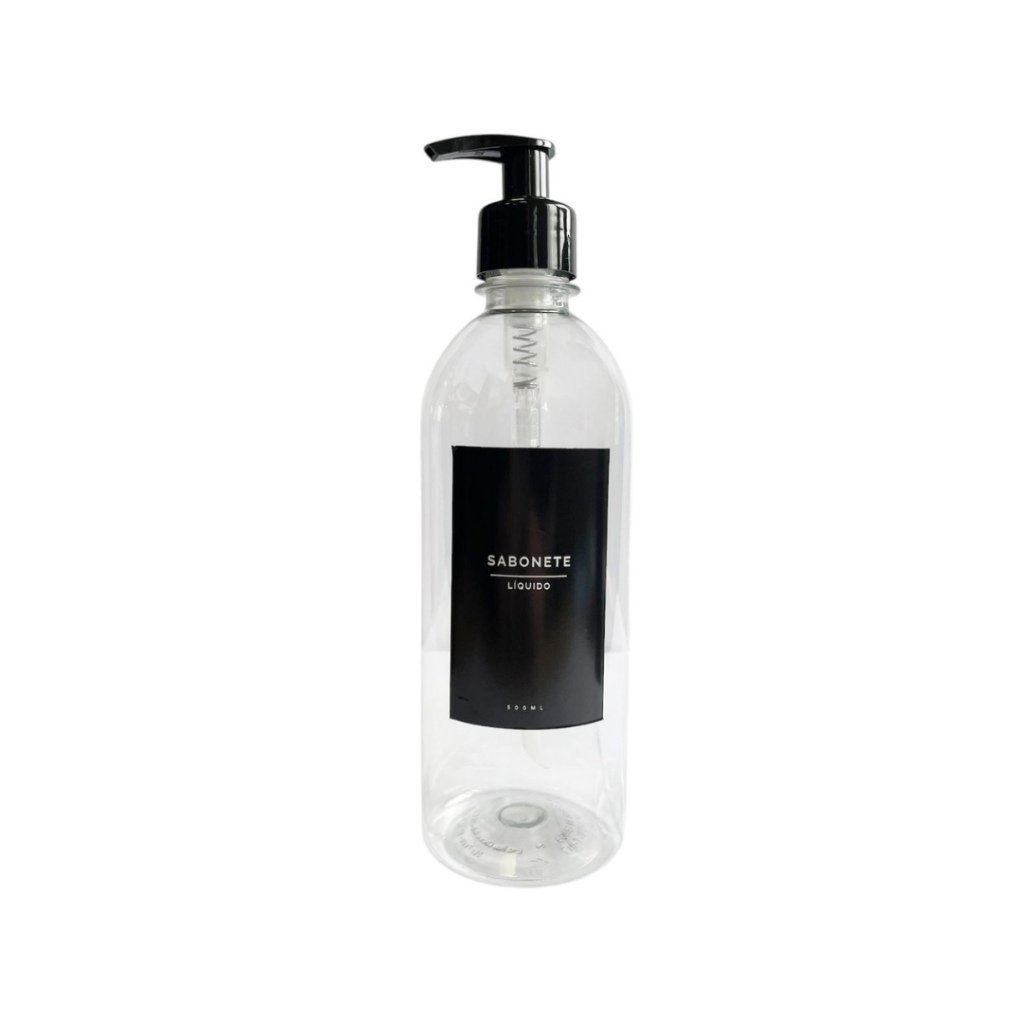 Frasco Sabonete Liquido Banheiro Pump Minimalista Lavabo 500ml