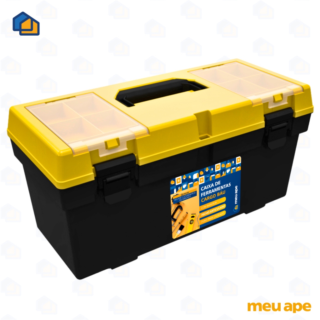 Caixa de Ferramentas Grande Bau Com Badeija Original em Oferta na Shopee