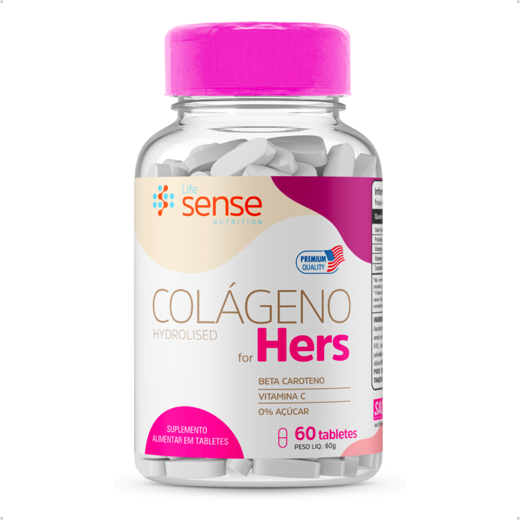 Colágeno Hidrolizado - 60 Tabletes - Sense Nutrition