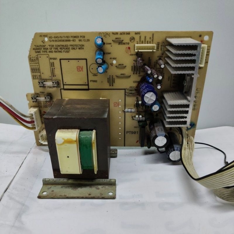 placa de fonte com transformador do som semp toshiba ms7513mp3