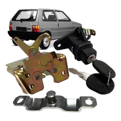 Kit Fechadura Batente Cilindro Porta Malas Uno Mille 1996 A 2004