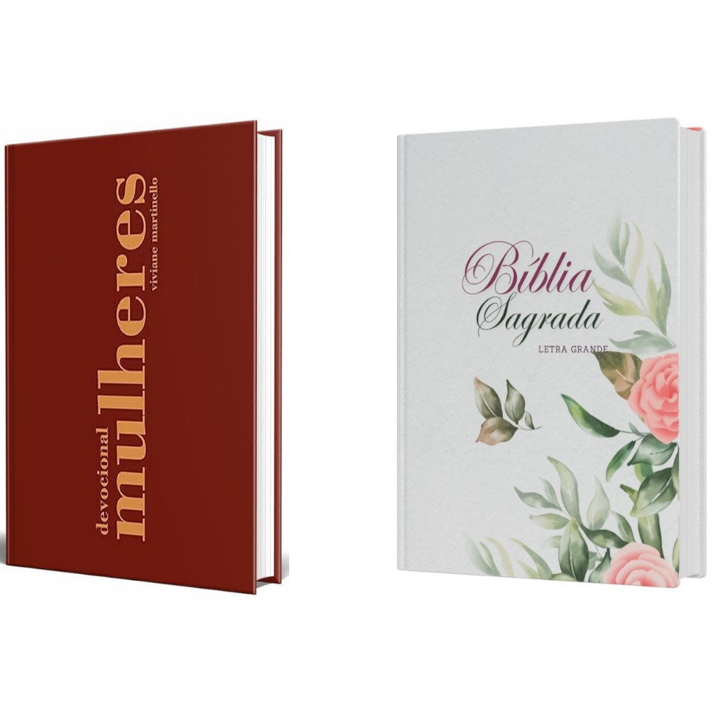 Kit Devocional Mulheres + Bíblia Sagrada NVI | Letra Grande | Floresça em Jesus - Books & Magazines
