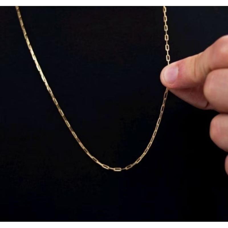 corrente cordao Cartier 2 mm banhado a ouro  18k