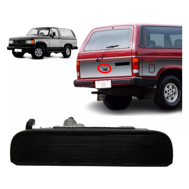 Maçaneta Externa da Tampa Caçamba s/Chave - Preto - Chev 500 83 a 95 - Bonanza 89 a 94 - Veraneio 64 a 88 - 40378