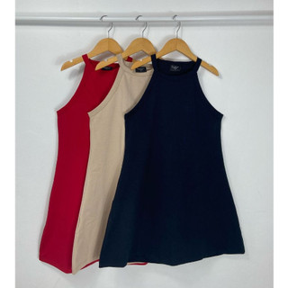 Vestido Golinha Alta Feminino Algodao Tendencia Fresquinho Sem Mangas Passeio Liso Soltin…