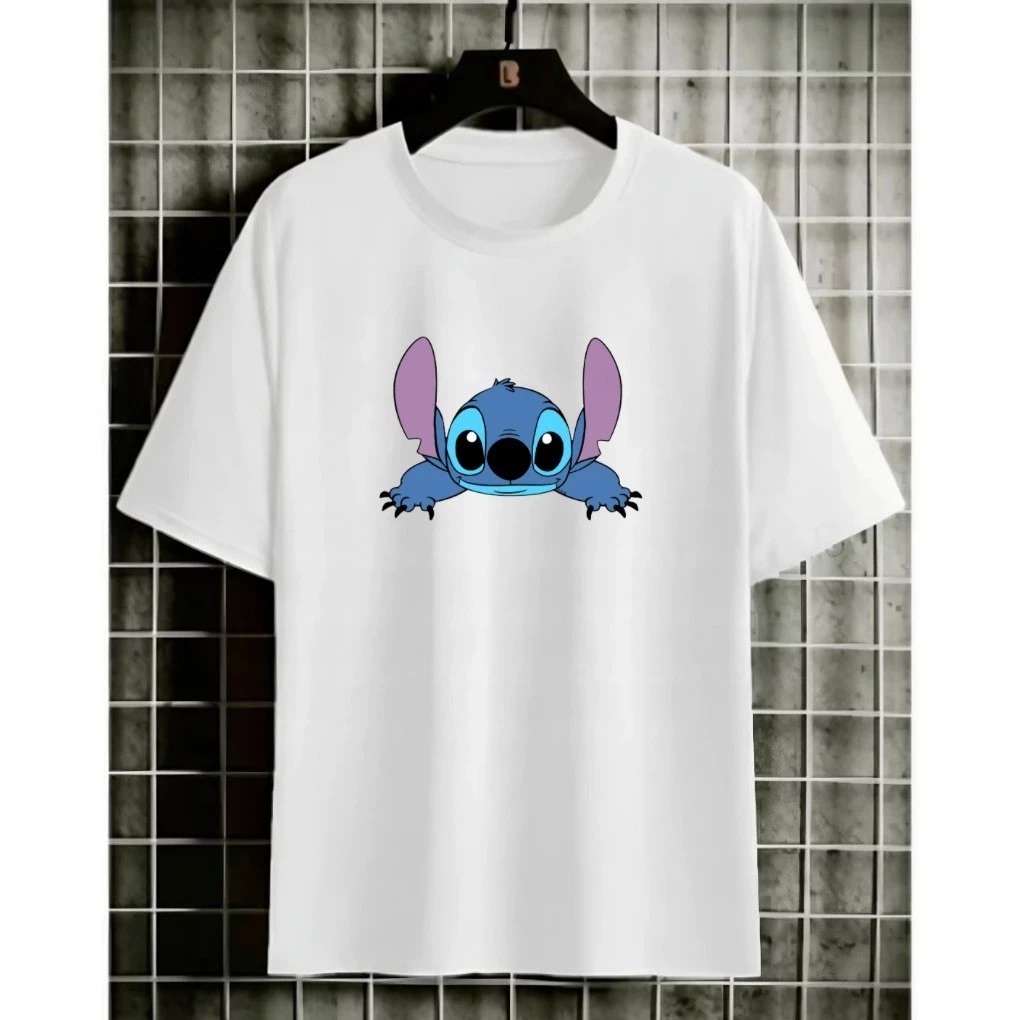 Camiseta Unissex Feminina Masculina Gola Redonda Camisa Camiseta Estampada Stitch top