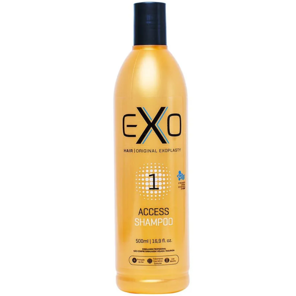 Shampoo Access 500ml Exo Hair Limpeza Profunda Prepara para Alisamento Reduz Frizz e Ressecamento