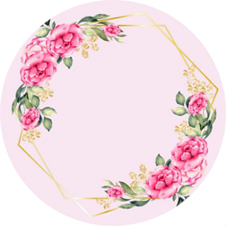 Capa Para Painel Redondo Tema Floral 0.3 Festa Decoração Tecido Sublimado em Oferta na Shopee