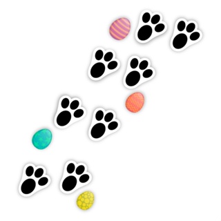 104 Adesivos Pegadas Patinhas De Coelho Para A Páscoa Feliz em Oferta na Shopee