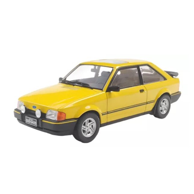 Miniatura 1:24 Ford Escort XR3 1988 -  Amarelo Califórnia Classics