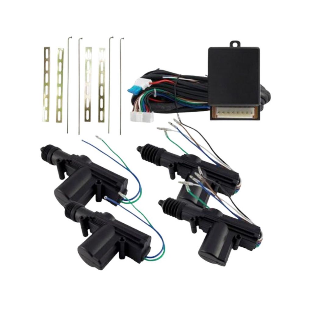 Kit Trava Elétrica 4 Portas Universal Modelo Espaguete KX3 K4P 5 fios e 2 fios Duplo Comando em Oferta na Shopee