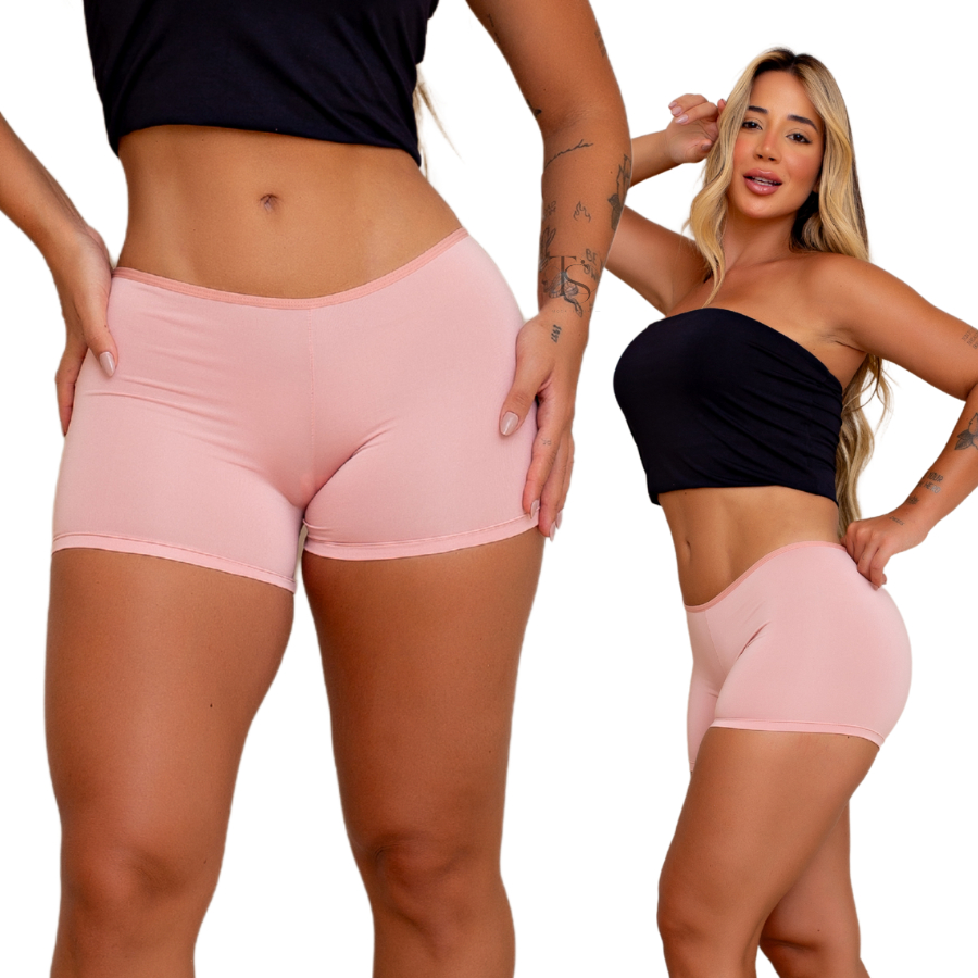 1 Anágua Shortinho Segunda pele Short intimo ConfortoCueca Feminina Lingerie Cos Baixo Sob Vestido