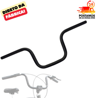 Guidão Tipo Moto Cg Titan aço Reforçado preto para bike bicicleta para mesa 21.1mm em Oferta na Shopee