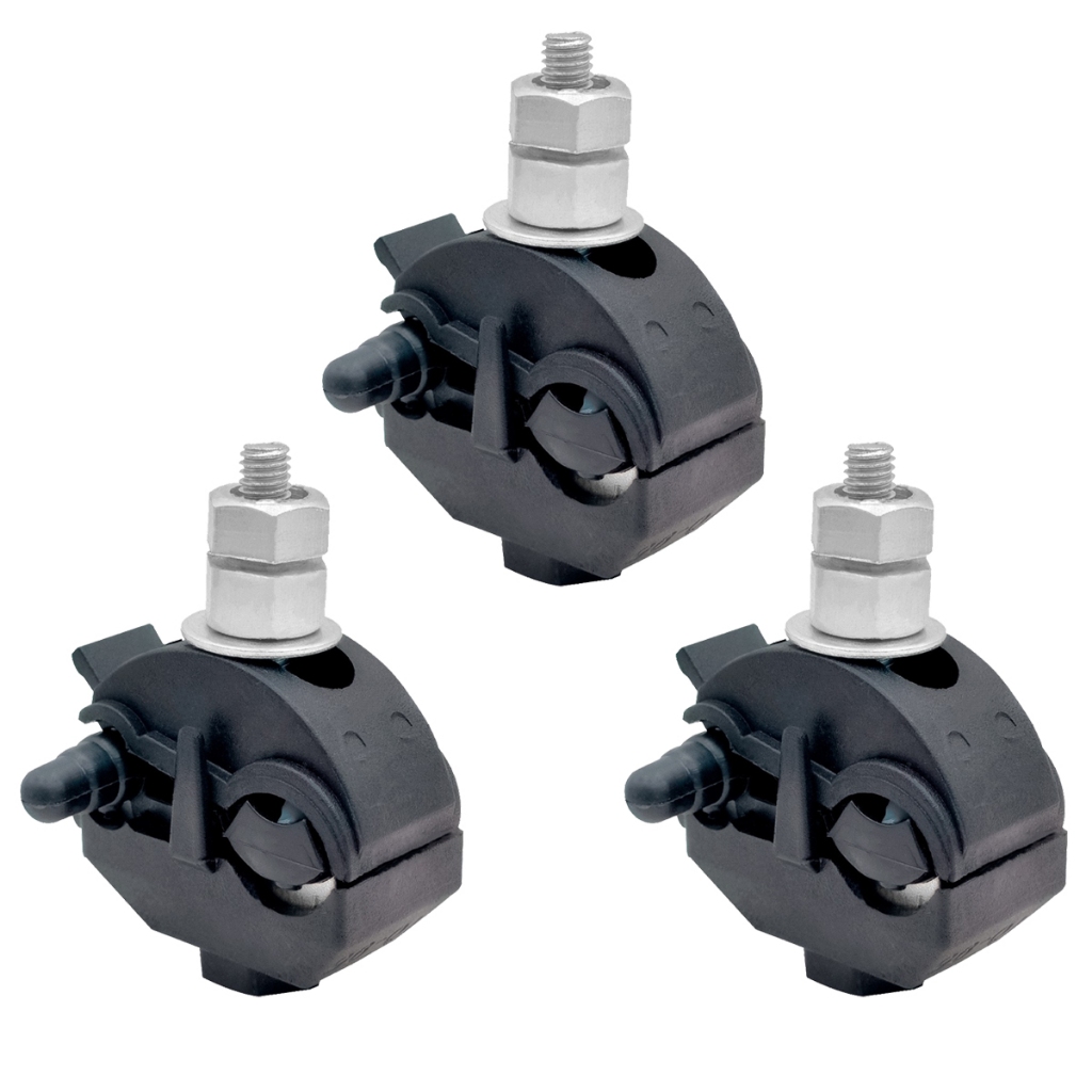 3 Conector Cdp Perfurante 10-95mm Derivação 1,5-10mm Emenda Morcego Piranha Vampiro