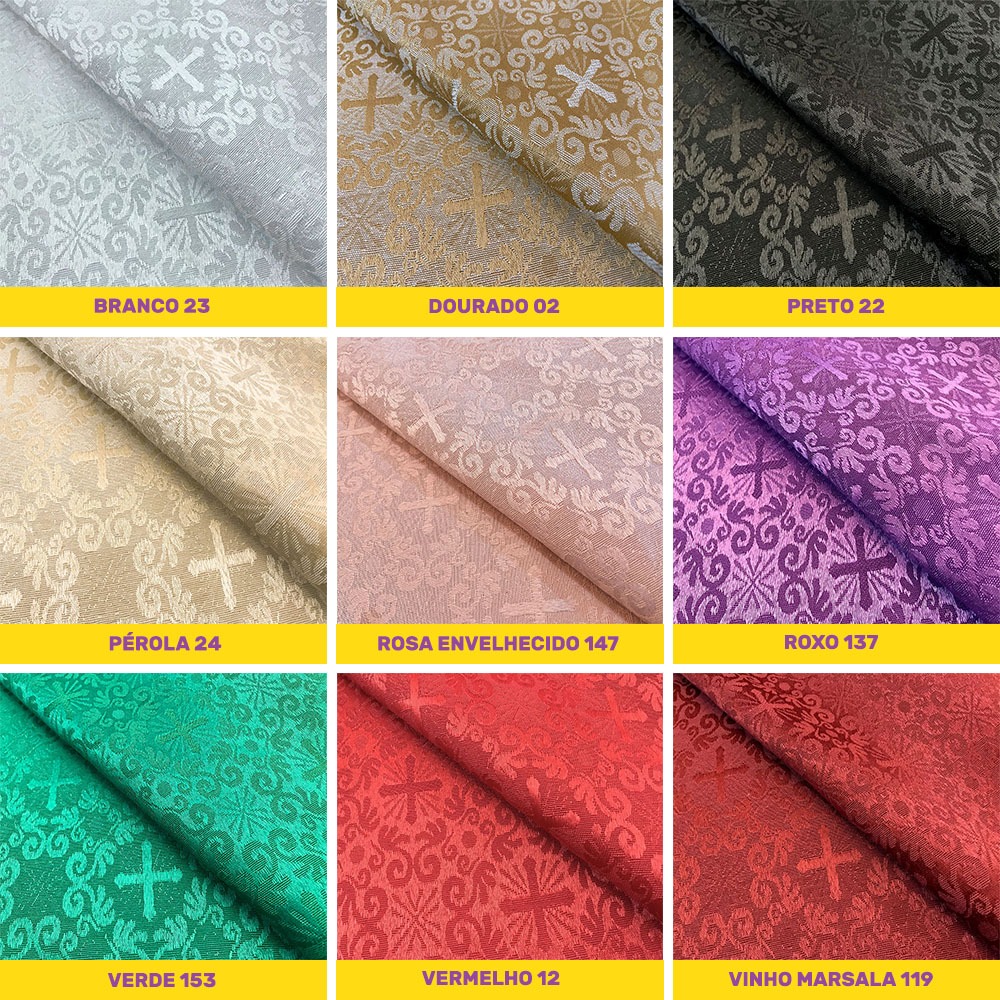 Tecido Jacquard Litúrgico Igreja Para Decoração 2m X 2,8m em Oferta na Shopee