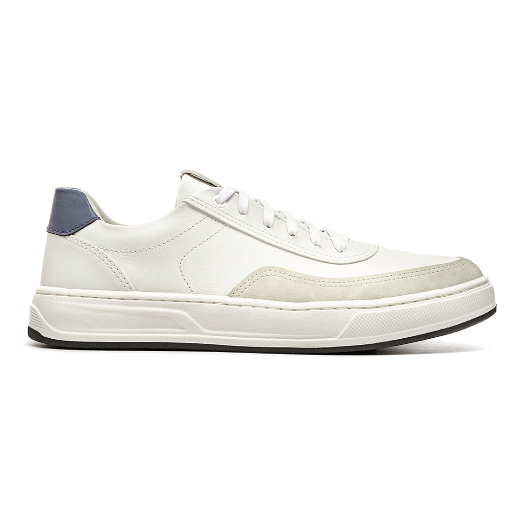 Tênis Casual Strike Masculino Classico Branco Bege Elegante