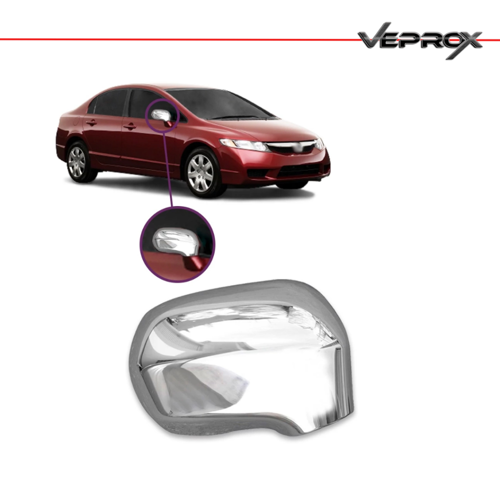 Aplique Cromado Capa Retrovisor New Civic 2007 2008 2009 2010 2011