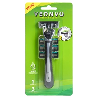 Aparelho de Barbear 3 Lâminas + 4 Cartuchos – Precisão e Durabilidade para um Barbeado Perfeito em Oferta na Shopee