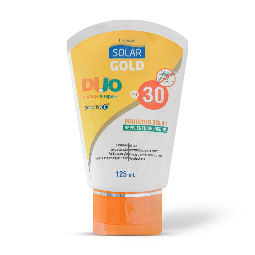 Protetor Solar Corporal FPS 30 Com Repelente 1/3 UVA 125ml Solar Gold Nutriex Profissional em Oferta na Shopee