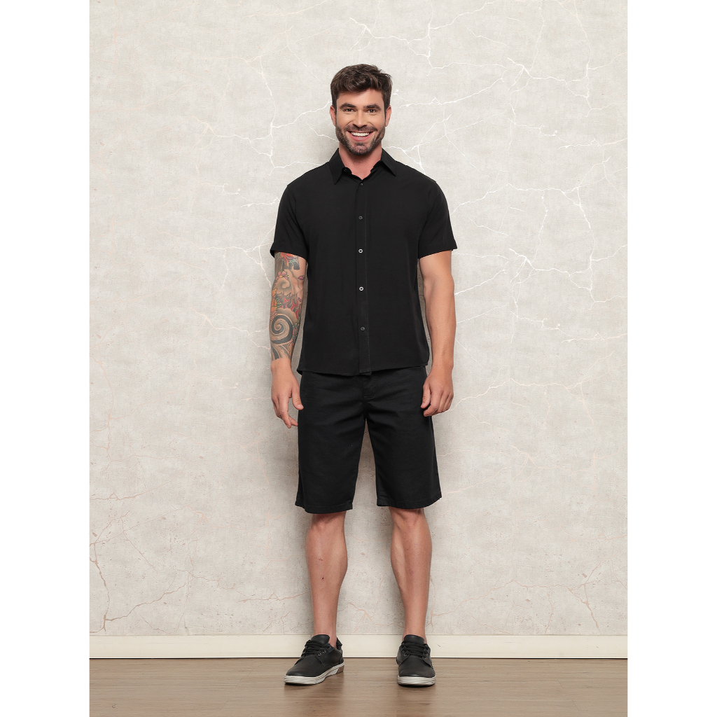 Camisa Masculina Manga Curta social