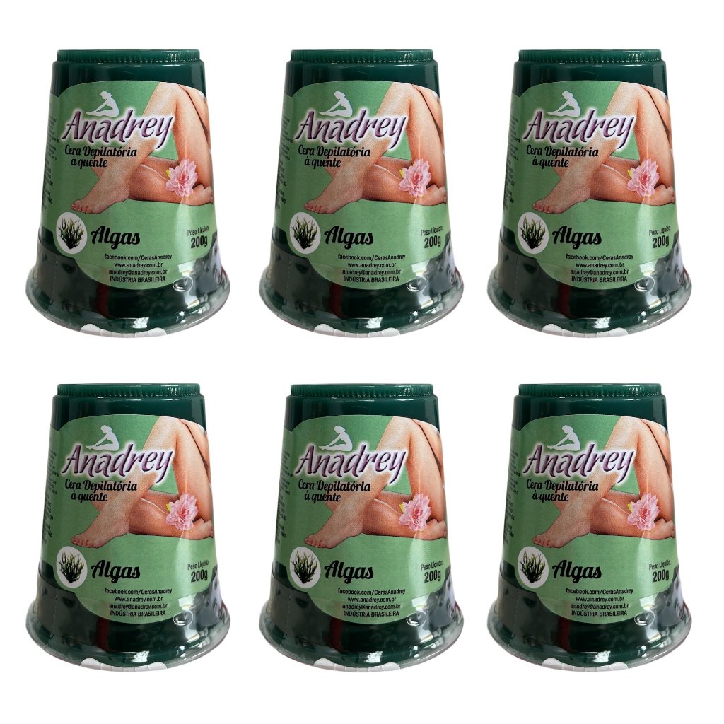Kit c/ 6 Cera Anadrey Algas 200g