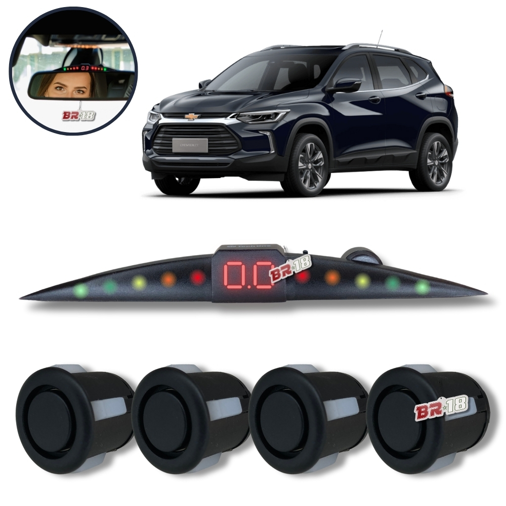 Sensor de Ré Estacionamento Tracker 21 22 Visor Slim de Led