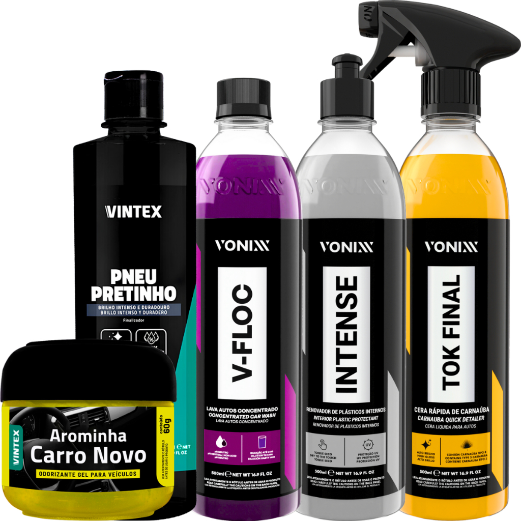 Kit Shampoo V-Floc Cera Tok Final Revitalizador Intense Vonixx Cheirinho Carro Novo Vintex em Oferta na Shopee