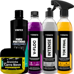 Kit Shampoo V-Floc Cera Tok Final Revitalizador Intense Vonixx Cheirinho Carro Novo Vintex