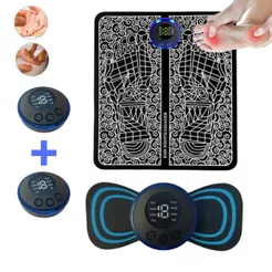 Kit Tapete E Mini Massageador Elétrico Dor Pés E Musculares EMS Pratico BEST