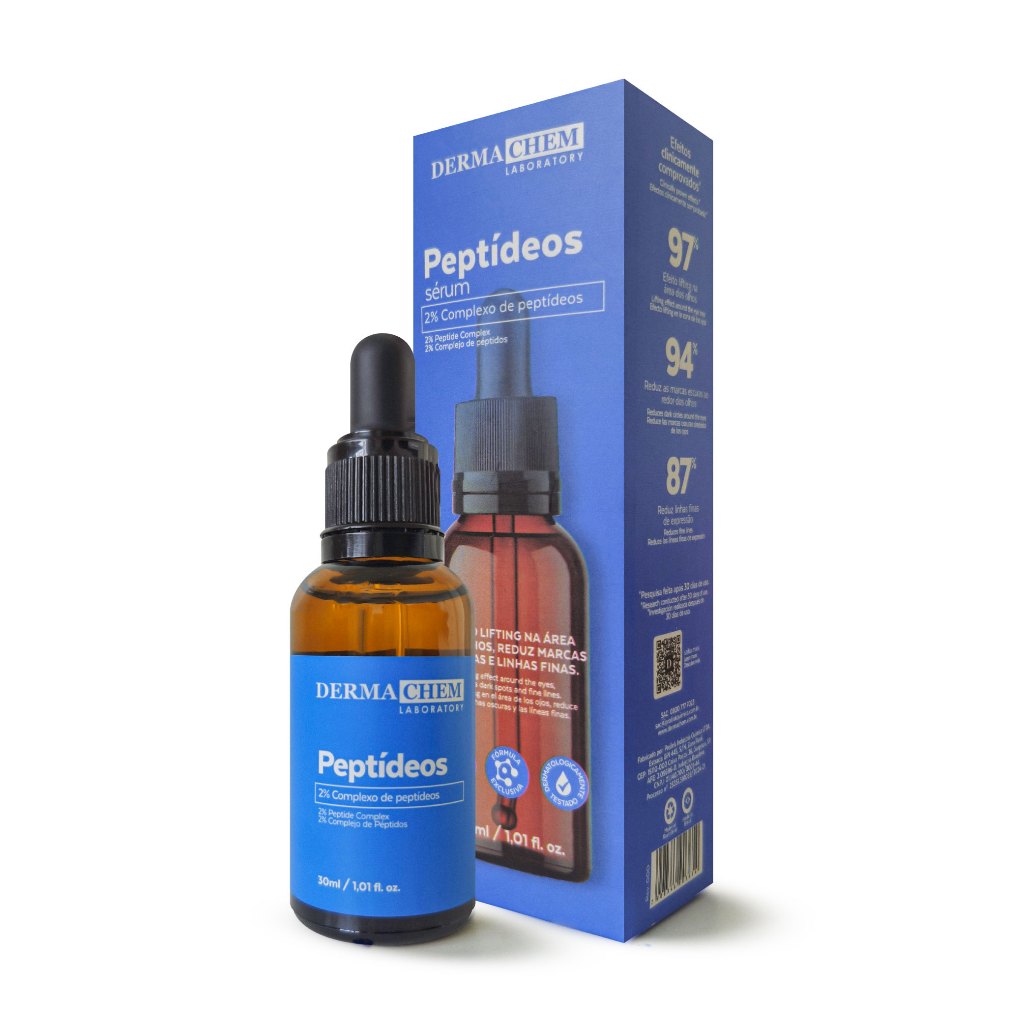 Sérum Anti Olheiras Peptídeos 30ml Efeito Lifiting Clareador Dermachem - Beauty