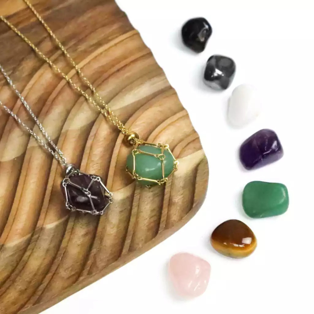 Colar Troca Pedra - Chakras e Semana em Oferta na Shopee