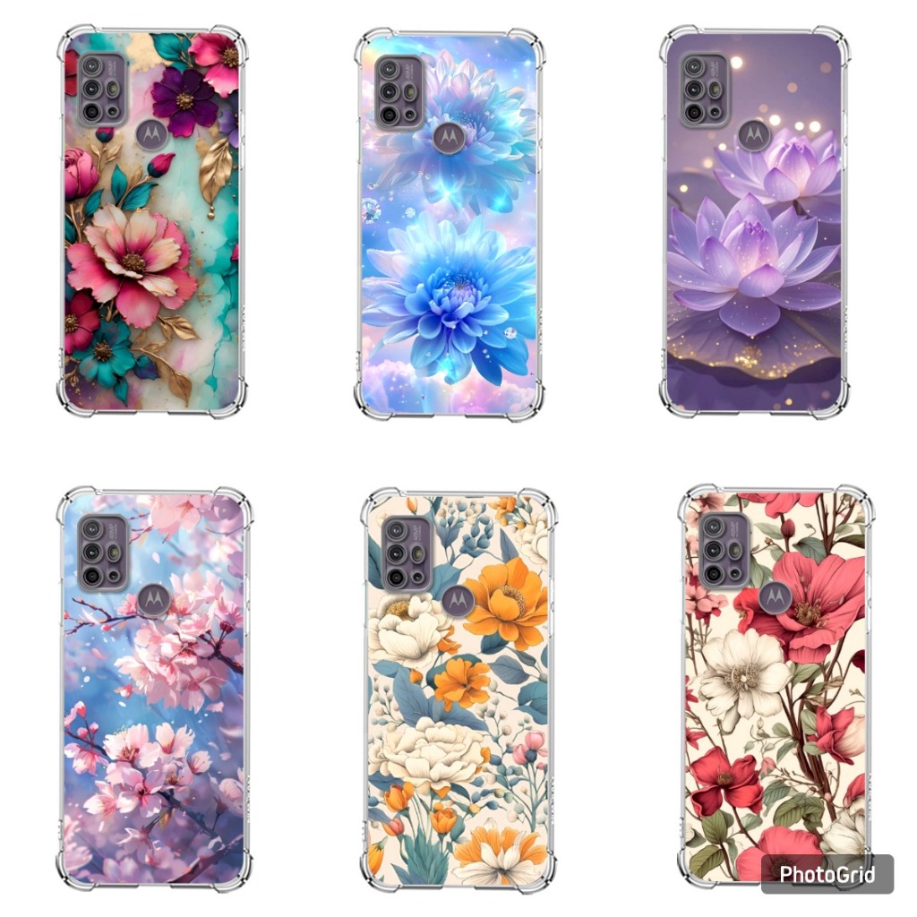 Capa Moto G10/ G20/ G30 Tpu Desenhos Variados Flores em Oferta na Shopee