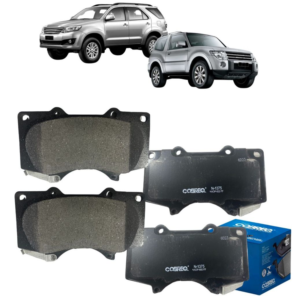 Jogo Pastilha Freio Dianteira Cobreq Hilux Pajero 2009 À 2020