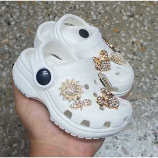 Babuche bebê com 6 pingentes SORTIDOS sandália menina bebezinha brilhos flores verão sapatinho para creche dia a dia. em Oferta na Shopee