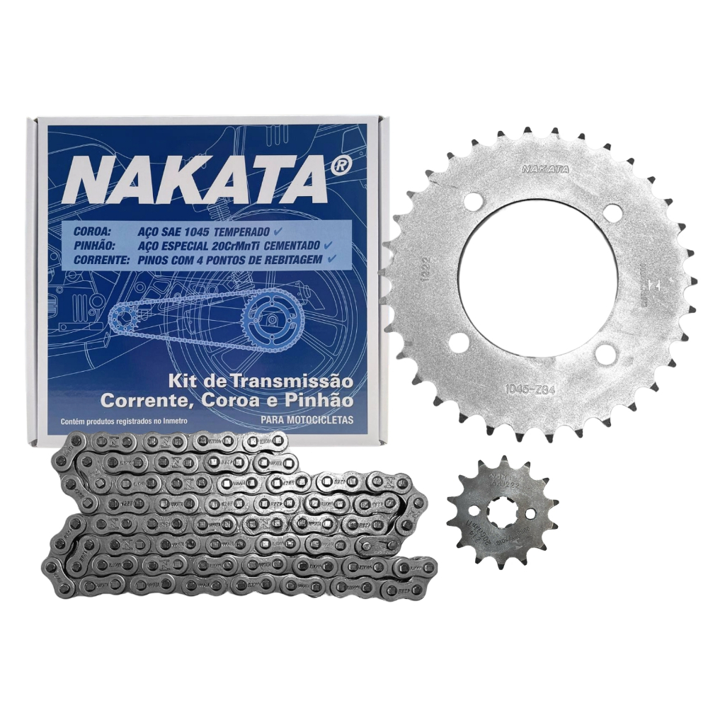 Kit Relação Transmissão Honda Biz 125 Biz 110i 2005 a 2024 Coroa Corrente e Pinhão em Oferta na Shopee