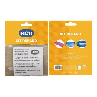 Kit Reparo com Remendo Adesivo para Infláveis - Piscinas, Colchões, Boias e Bolas | Mor