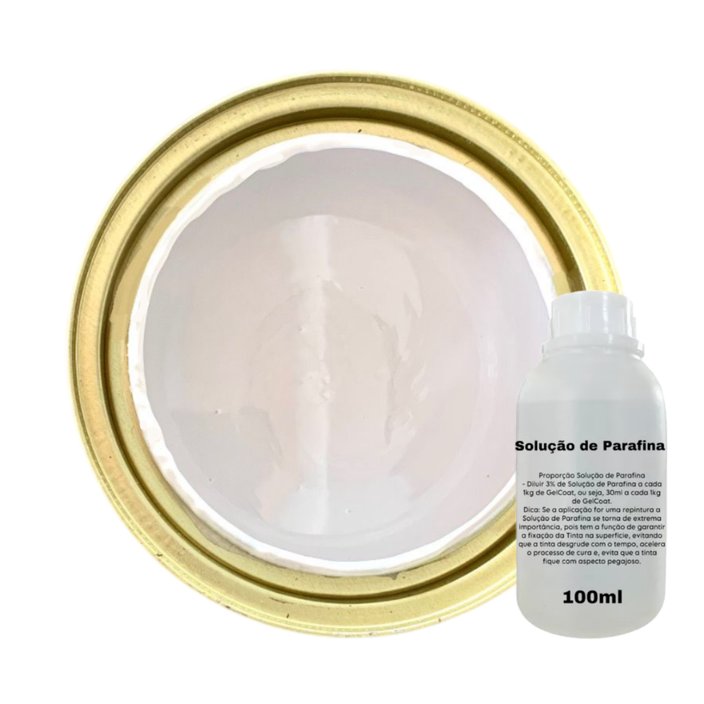 Gelcoat Branco 1kg + Catalisador + Parafina 100ml