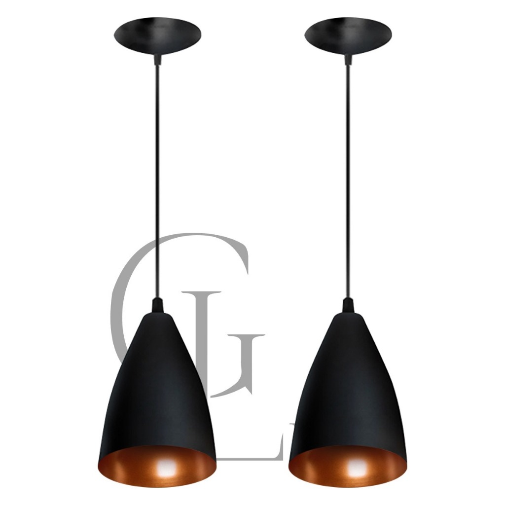 kit 3 vegas Preto/Cobre casa e decoração