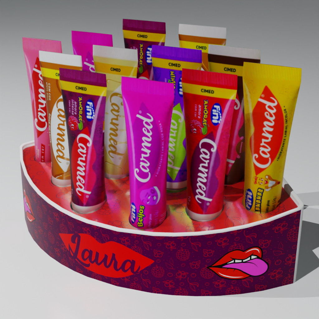 Carmed  - Porta Carmed PERSONALIZADO AMORA - ORGANIZADOR HIDRATANTE LABIAL até 12 unidades